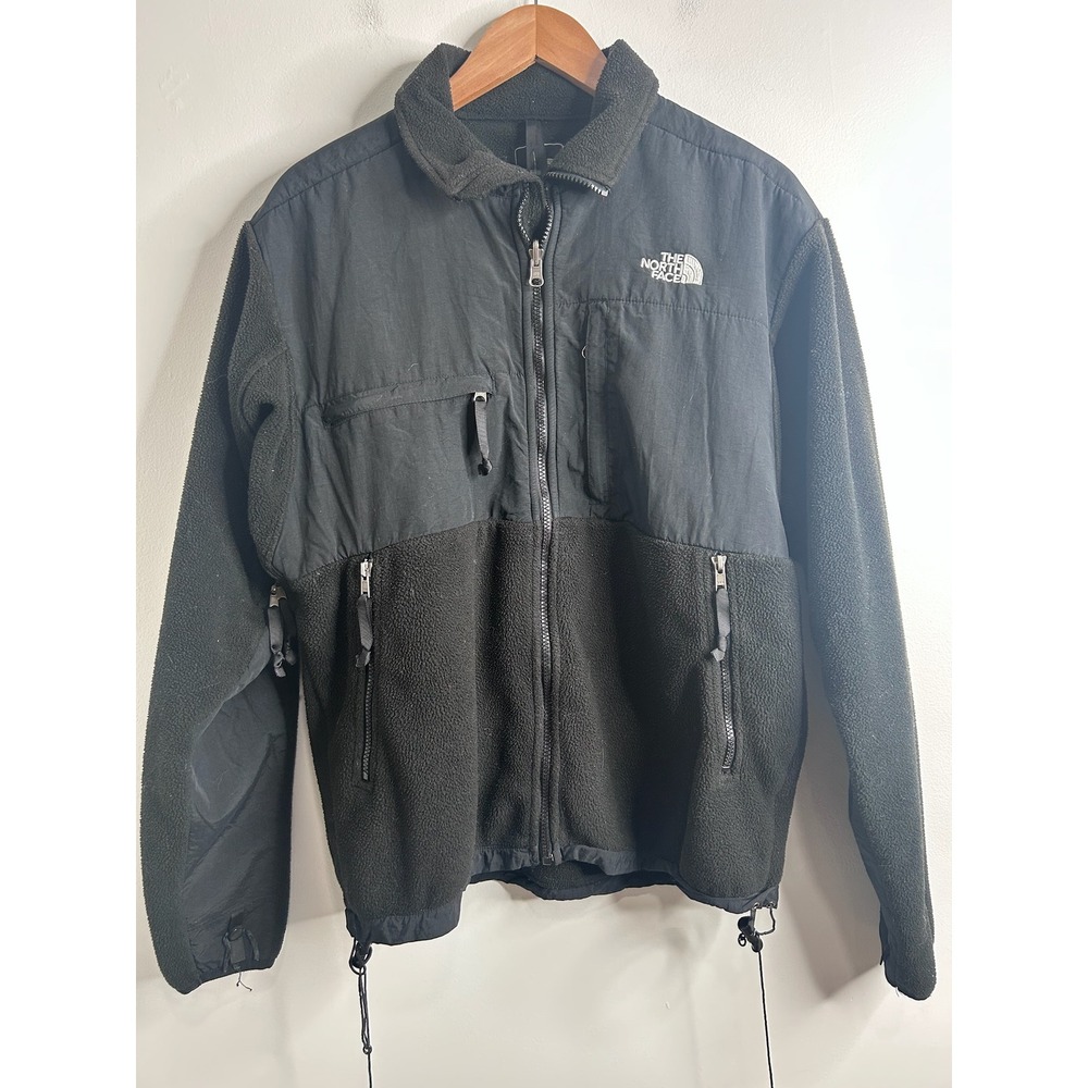 The North Face Denali Polartec Fleece Jacket Womens Large Black Full Zip Pockets